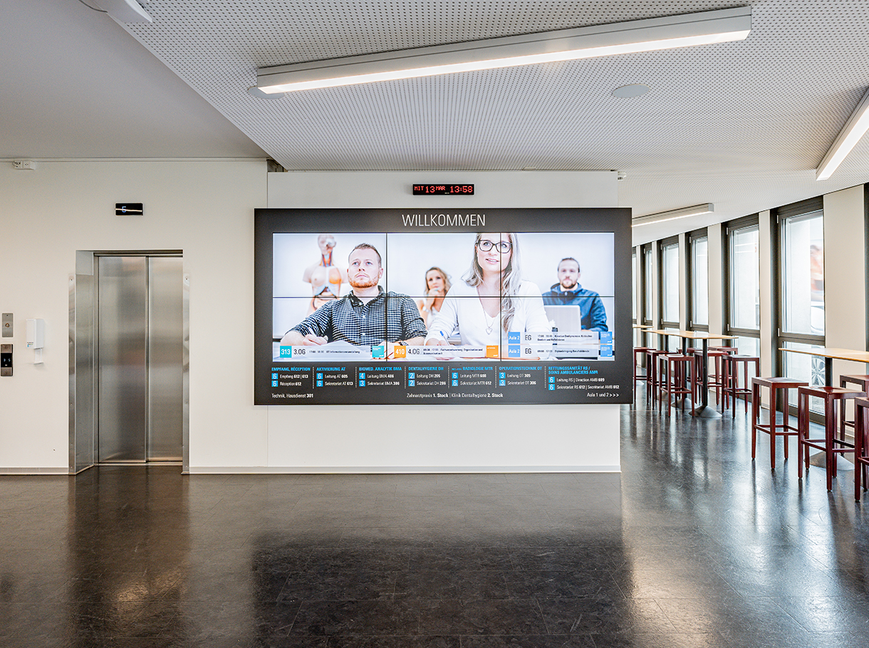 Digital signage room displays and event displays