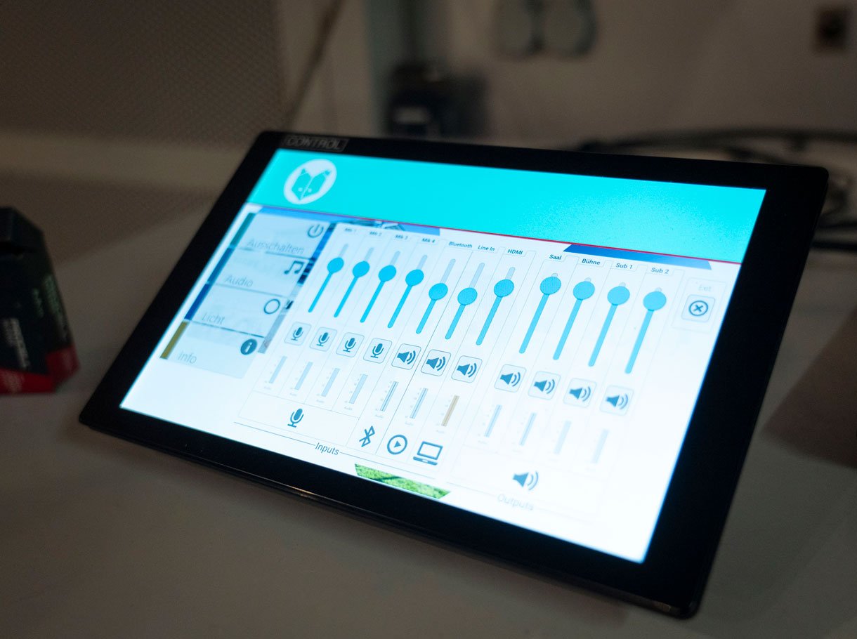 Control system, auditorium at Schliern Blindenmoos School, municipality of Köniz, Kilchenmann AG