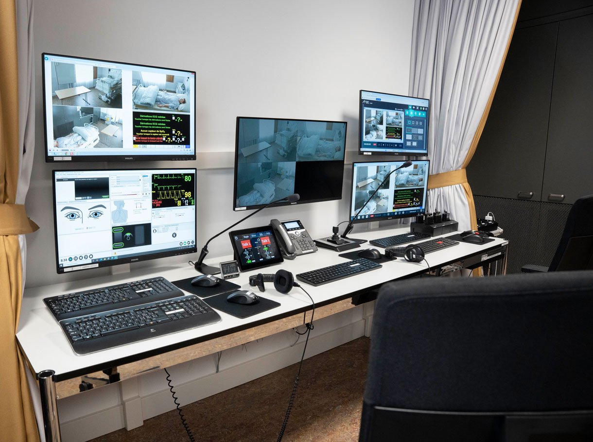 Control room of the University of Applied Sciences for Health, Fribourg, Kilchenmann AG