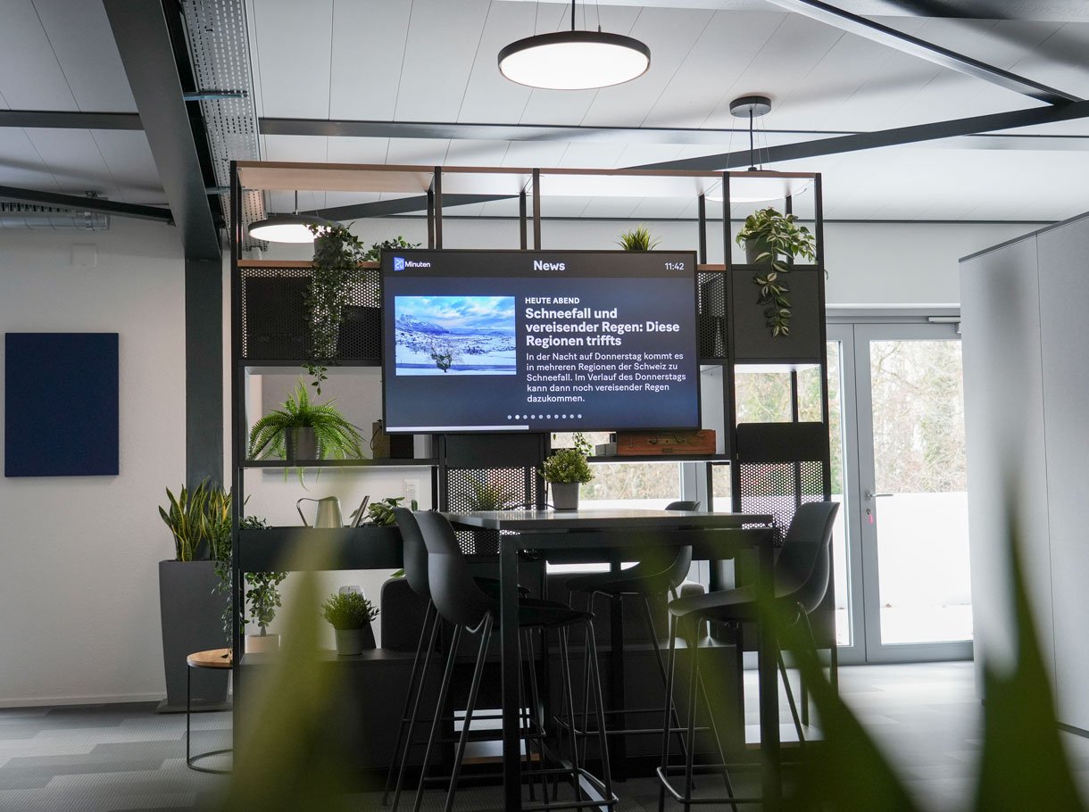 Infoscreen Cafeteria, Louis Stuber AG, Kilchenmann
