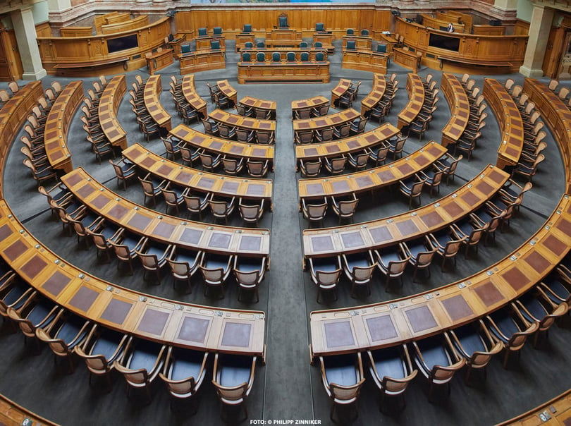 Reference image Federal Palace Bern, National Council Chamber