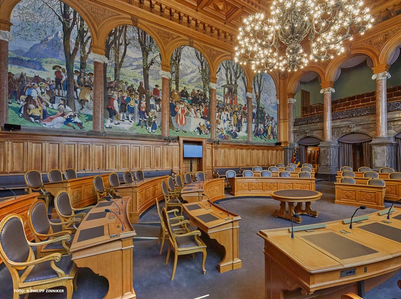 Reference picture Federal Palace Bern, Council of States Hall