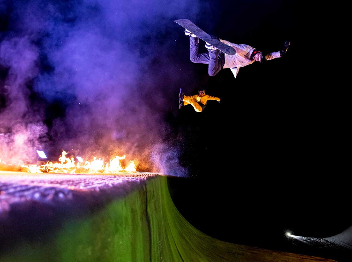 Visualisation technology: Two Olympic champions make the halfpipe glow